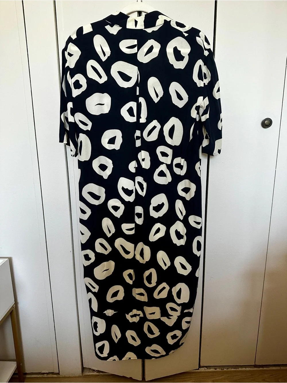 NWOT WHISTLES Black & White Marisa Loop Print Shirt Dress Abstract Contemporary